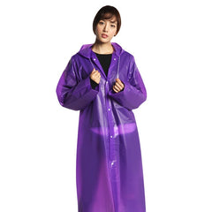 Youkk Adults Raincoat Waterproof Adjustable Protection Rain Coat Women Men  EVA Fishing Rainproof Rainwear Long Sleeve Hoodie Purple
